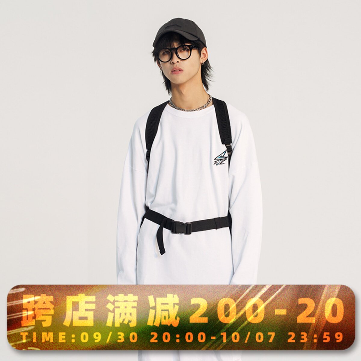 NSTNEW START retro old-fashioned destruction solid color basic bottoming shirt Japanese tide brand simple long-sleeved thick cotton T