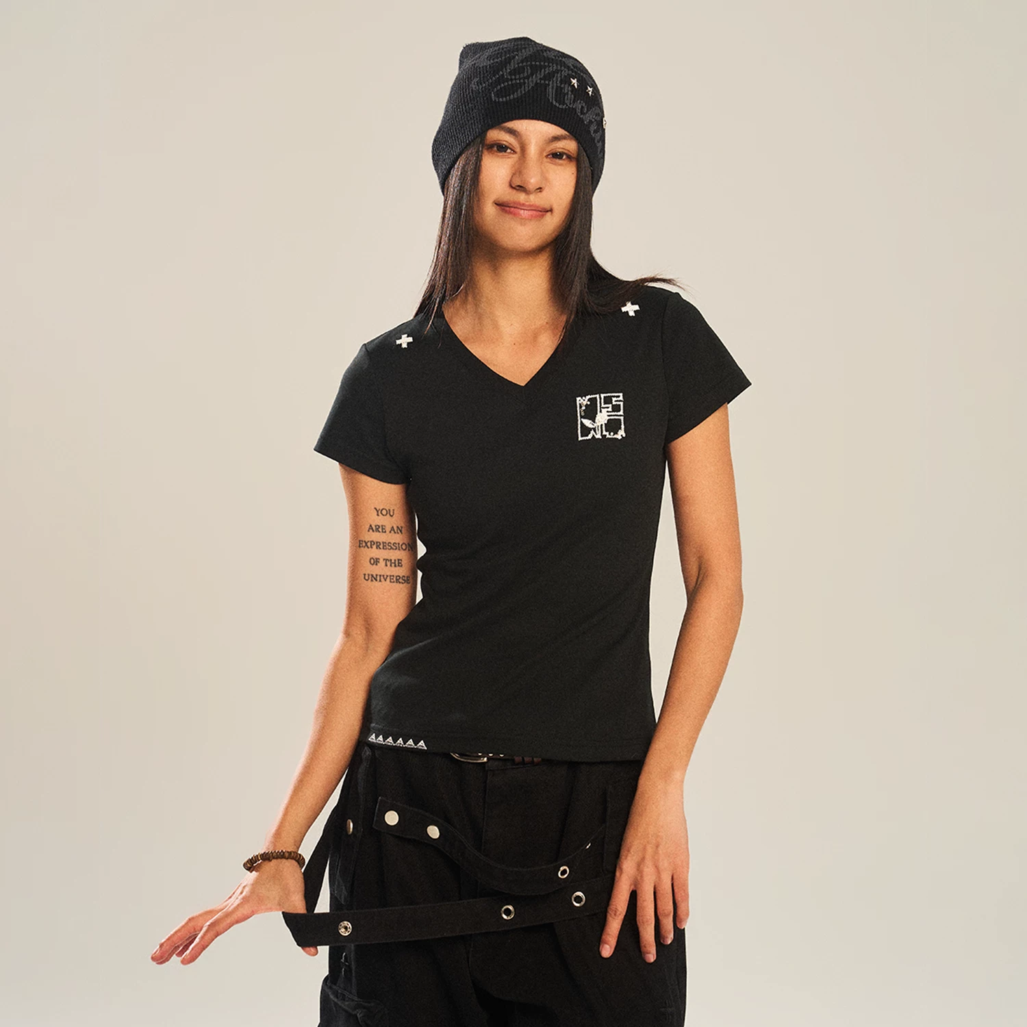 NSTNEW START Летняя футболка с коротким рукавом, V-образный вырез, Slim fit