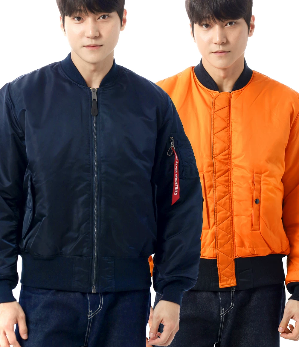 ALPHA INDUSTRIES Alpha MA-1 мужская классическая двусторонняя бомбер-куртка MJM21000C1