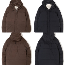 TEN C VAUL COMBO mens OJJ fabric stitching windproof warm hooded down jacket 23CTCUB03146