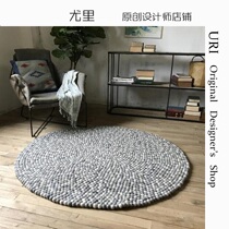 Nepal imported pure handmade color wool felt round ground mat carpet studio hotel floor mat custom-made