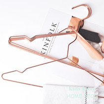 ins Nordic Creative Iron Arts Home Clothes Hanger Groove Non-slip Balcony Wardrobe Metal Wire Hanger Iron Hanger