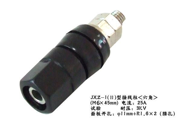 Full copper wiring column Large current 25A jxz-1 hexagon junction column size M6*45mm panel installation