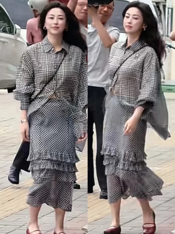 European and American Celebrity Style Black and White Checkered Shirt Mid-Length Skirt Set 2026 Fashionable Sun Protection Thin Jacket European and American Celebrity Style Black and White Checkered Shirt Mid-Length Skirt Set 2026 Fashionable Sun Protection Thin Jacket