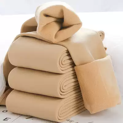 Flesh interior pants women wear hip-top Barbie pants autumn and winter warm thick foot spring and autumn models plus velvet pressure pants