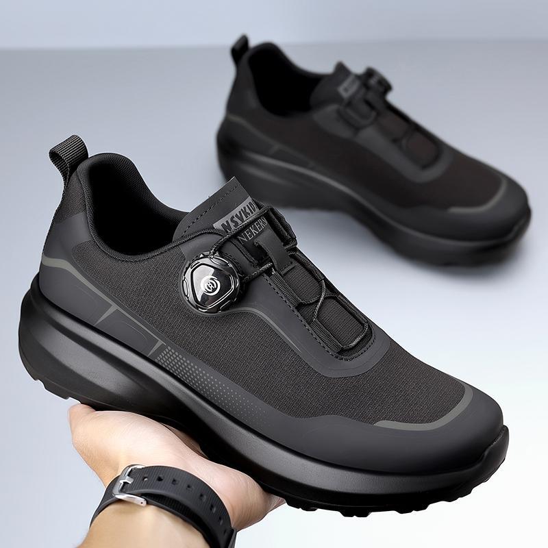 Men's Shoes 2026 New Summer Soft-Soled Casual Shoes Men's Knob Sneakers Breathable All-Black Business Commuting Shoes Men's Shoes 2026 New Summer Soft-Soled Casual Shoes Men's Knob Sneakers Breathable All-Black Business Commuting Shoes