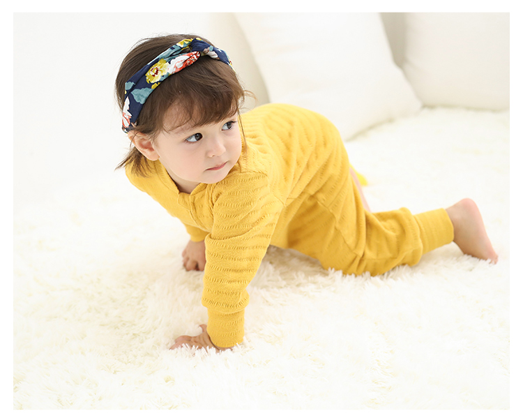 Bộ đồ ngủ trẻ em một mảnh mùa xuân và mùa thu dài của cotton chống lạnh cho nam và nữ Đồ ngủ cho bé dày lên 1-3 tuổi bộ đồ liền quần hình thú bé trai