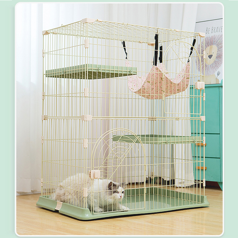 Cat Cage Home Indoor Kitty Luxury Villa Multilayer Containing Cat House Big Free Space Pet Cat House Owl