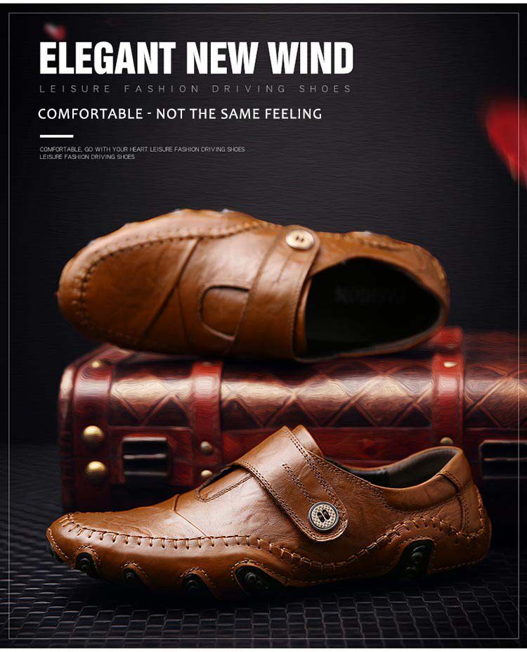 Orngmall New Roman Sepatu Gurita Asli Pria Sepatu Kulit