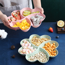 Creative New Years dry fruit plate guest living room household snack plate split candy plate light luxury melon seed plate storage nut box