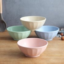 Noodle bowl household wheat straw Japanese ramen bowl large Bowl soup bowl single large Bowl Bowl Noodle Bowl horn Bowl