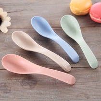 Wheat straw plastic spoon small home baby spoon long handle spoon Ramen Spicy Spicy hot spoon commercial spoon spoon spoon