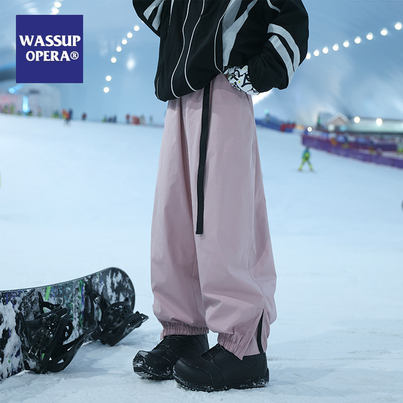 Wassup Opera Fleece-Lined Outdoor Pants for Women, Waterproof and Windproof, Autumn and Winter Workwear Pants, Straight-Leg Wide-Leg Ski Cotton Pants Wassup Opera Fleece-Lined Outdoor Pants for Women, Waterproof and Windproof, Autumn and Winter Workwear Pants, Straight-Leg Wide-Leg Ski Cotton Pants