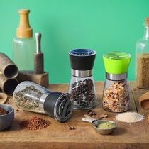 Pepper bottle pepper grinder food fast grinder manual household seasoning grinding bottle glass pepper bottle