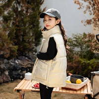 Детский осенний жилет с пухом, коллекция 2022, подходит для подростков, в западном стиле