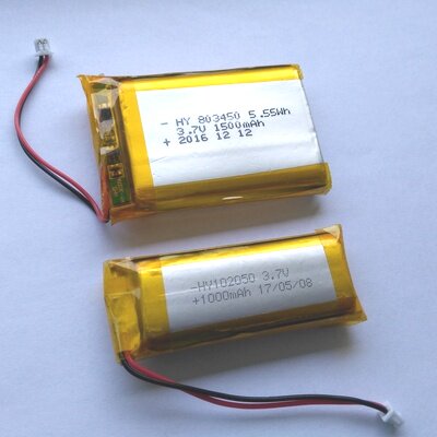 Zhenghe Qingyuan detector supporting polymer lithium battery 803450 1500mah KC certification