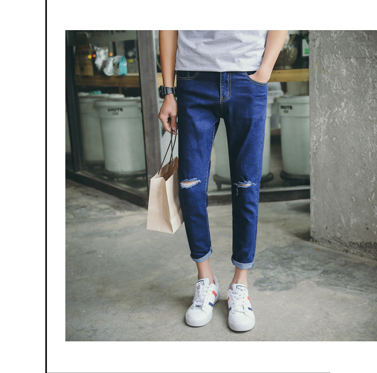 Jeans pour adolescent pieds Slim pour été - Ref 1466765 Image 13
