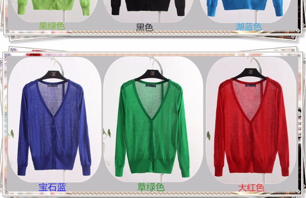 Mùa hè siêu mỏng phần ngắn bên ngoài kích thước lớn điều hòa áo sơ mi chống nắng quần áo phần mỏng tay dài áo len nữ áo len màu rắn áo khoác cardigan nữ form dài