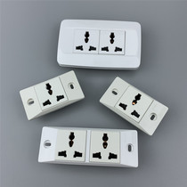 Multi-function three-hole socket Industrial assembly line panel socket 118 type universal power outlet aging rack row plug