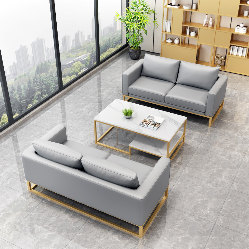 Business meeting sofa simple modern company office sales Department waiting area reception room sofa coffee table combination