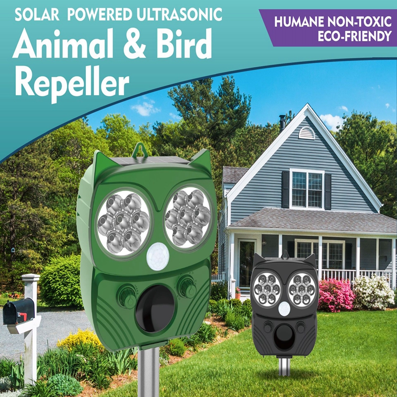 New solar cat repellent artifact outdoor ultrasonic electronic cat and dog repellent bird anti-weasel wild boar artifact