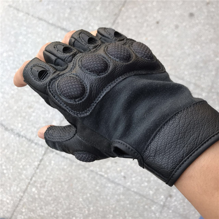 Chase you running lost shoes Z pint new black protective aramid knitted fabric half finger tactical gloves