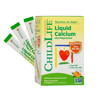 Childlife钙镁锌儿童补钙含k2小绿钙