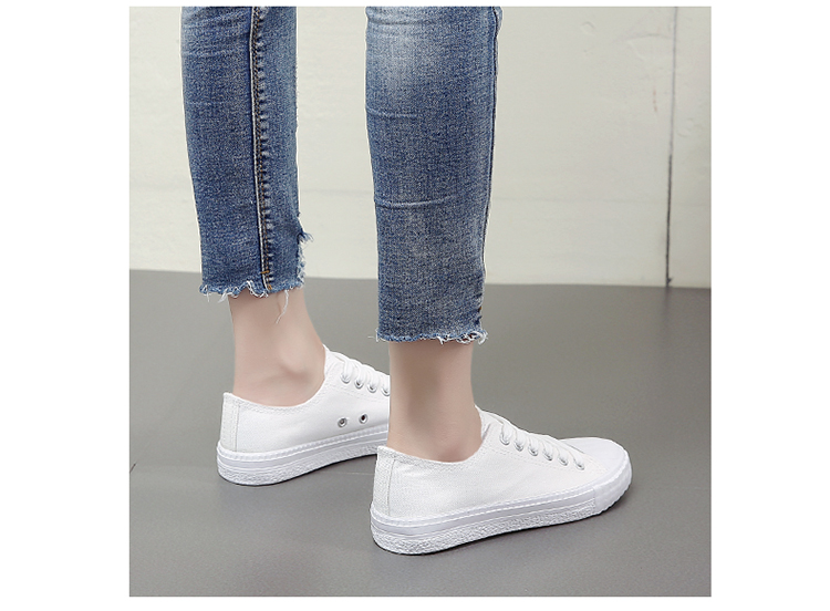 2018 mới lưới màu đỏ in giày vải nữ sinh viên phiên bản Hàn Quốc của Harajuku ulzzang retro cổng gió chic giày thể thao