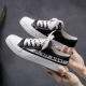 2018 mới lưới màu đỏ in giày vải nữ sinh viên phiên bản Hàn Quốc của Harajuku ulzzang retro cổng gió chic