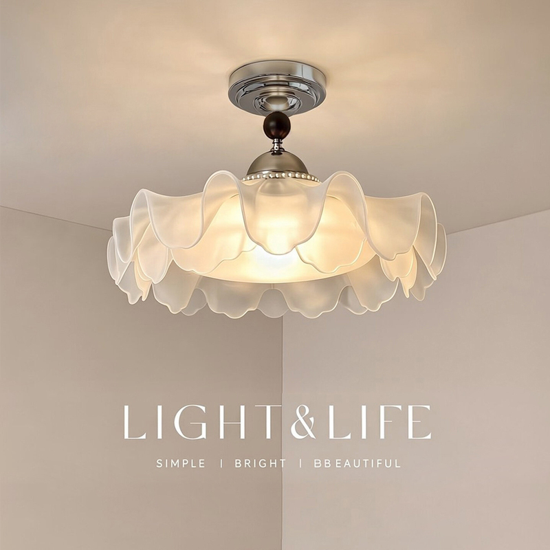 Redpin Aijia Double-Layer Petal Ceiling Lamp French Cream Light Luxury Full-Spectrum Eye Protection Bedroom Ceiling Lamp Redpin Aijia Double-Layer Petal Ceiling Lamp French Cream Light Luxury Full-Spectrum Eye Protection Bedroom Ceiling Lamp