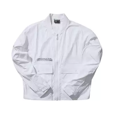Li Ning windbreaker women autumn leisure sportswear 2021 fashion loose white cardigan coat AFDP082