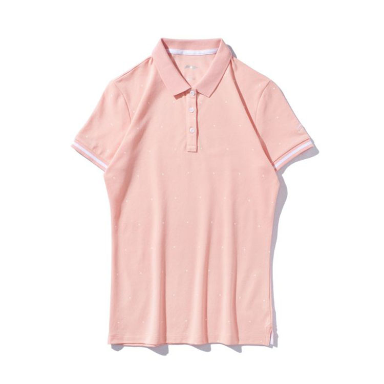 Áo thun nữ tay ngắn Li Ning 2019 hè mới ve áo thoáng khí POLO áo sơ mi thể thao giản dị APLP032 - Áo polo thể thao polo tay dài