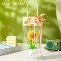 Трикотажная льняная сумка с экстрактом подсолнечника, лента, готовый продукт