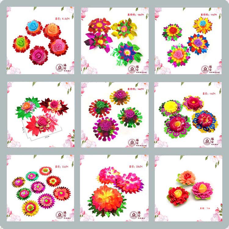 Chaoshan Folding Paper Craft Ornament Flowers in Autumn Folding Tower Decoration Flowers Baiyue Maiden Flower Basket Accessories Handmade Appliquets