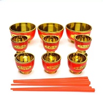 Festive Supplies Plastic Cup Soup Bowl Festive Wine Cup Soup Bowl Wine Jug Swing Table