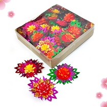 New handmade flower dress with decoration flowers New flower Handicraft appliquet colorful plastic paper flower emulated plastic flowers