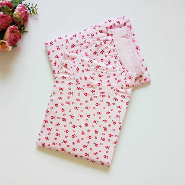 Bộ đồ lót bằng vải cotton cho bà mẹ trung niên Qiuyi Qiuku Bộ đồ len cotton cổ cao giữ ấm bộ giữ nhiệt nam đẹp