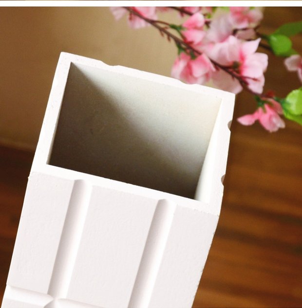 Bình hoa đứng sàn nhà lớn trang trí nhà hình chữ nhật bình hoa bằng gỗ cao 60 cm - Vase / Bồn hoa & Kệ chậu trồng rau