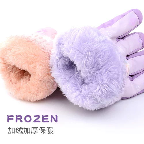 Дисней, детские зимние перчатки, лыжный ветрозащитный утепленный удерживающий тепло водонепроницаемый комплект