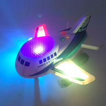 Oversized childrens toy plane model music girl boy aviation airliner Inertial sound and light can push the fall baby