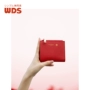 Không có túi nữ dây kéo ví ngắn 2 ví gấp da dễ thương Ví da 2019 mới in đỏ - Ví tiền ví da nam hàng hiệu
