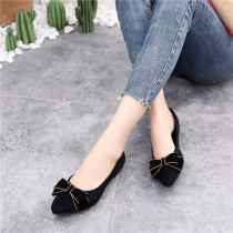 Spring old Beijing cloth shoes womens shoes flat soles single shoes pointed casual shoes Joker work shoes non-slip mother shoes soft soles