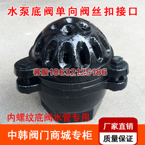 H12X-10 internal thread bottom valve check valve cast iron suction valve pump bottom valve DN40 50 65 80 100