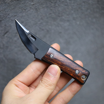 Flower field small cutter outdoor portable knife with K sheath wooden handle clam blade small straight knife ROCKSTEAD CHOU