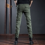 Демисезонная элитная зеленая униформа медсестры, мужские модные трендовые штаны для отдыха, свободный крой