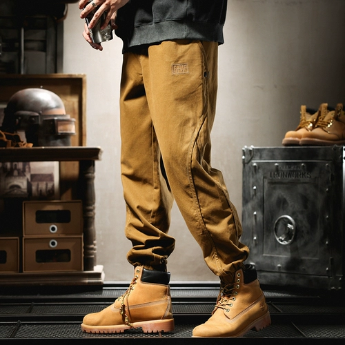 Элитные демисезонные штаны для отдыха, свободный прямой крой, большой размер, в американском стиле
