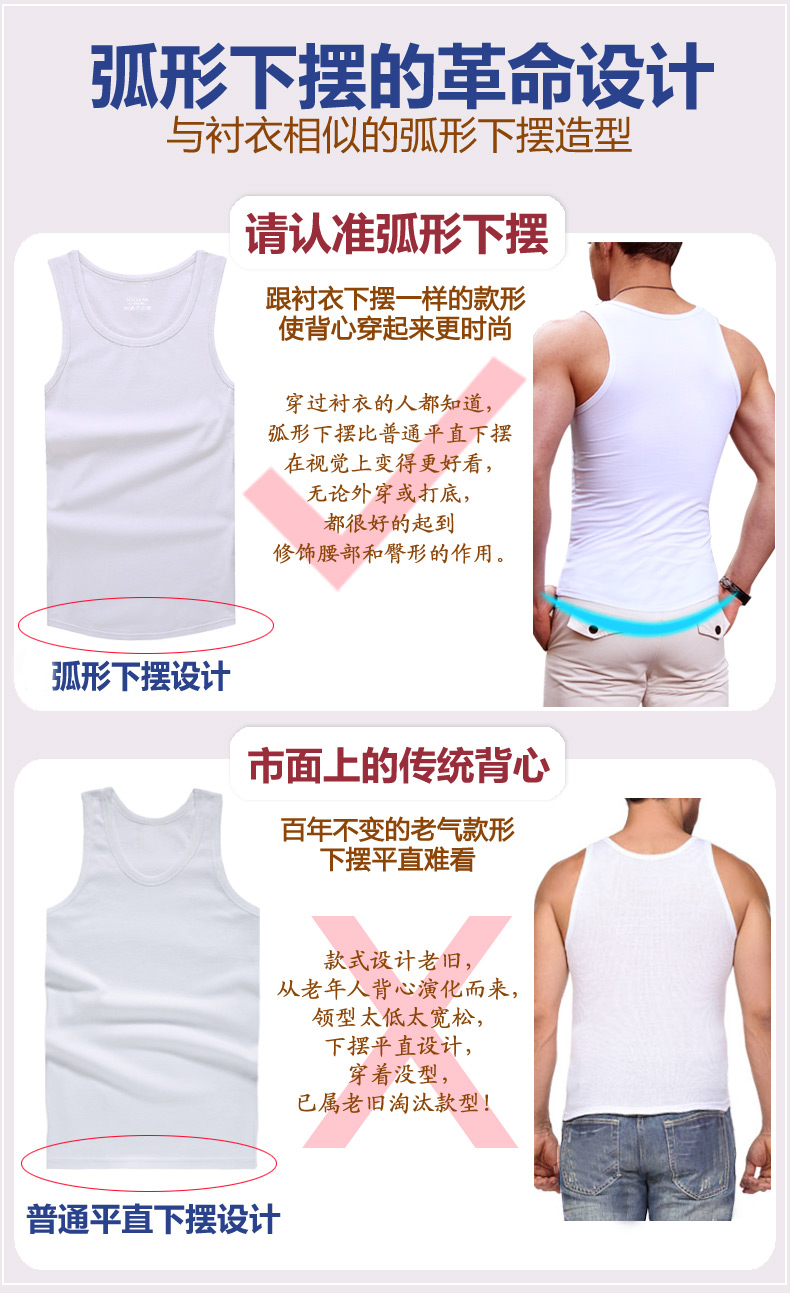 2 người đàn ông của vest nam mùa hè cotton thanh niên thở chặt chẽ-fitting tự trồng tập thể dục rào cản cơ sở trắng