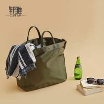 2021 new bag womens shoulder packaging book waterproof Korean version of nylon large-capacity literary and art all-match portable messenger bag