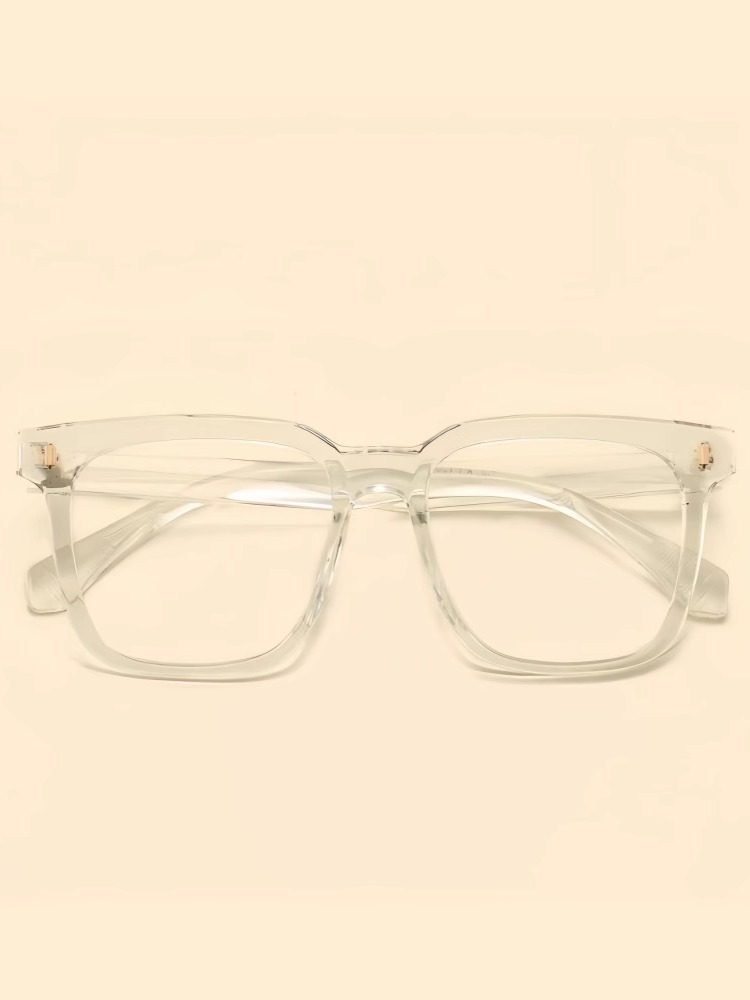 Black Eyeglass Frames for Men and Women with Nearsightedness, Suitable for Large Faces, Slimming, Trendy, Large Square Frames, Plain Frames, Anti-Blue Light