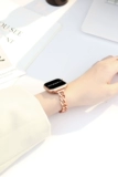 Apple, совместимые часы, ремешок для часов из нержавеющей стали, креативный браслет, брендовые аксессуары, широкая цветовая палитра, 41мм, женский стиль